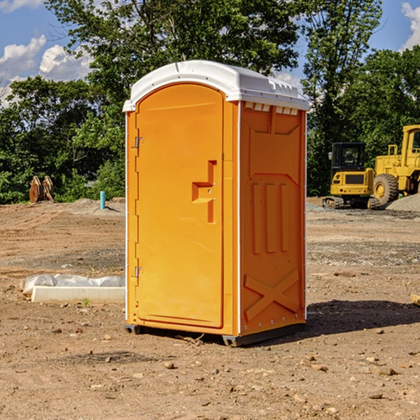 how often are the porta potties cleaned and serviced during a rental period in Cannelburg Indiana